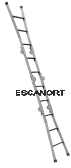 Escalera articulada multifunción en acero
