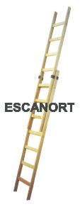 Escalera extensible de madera